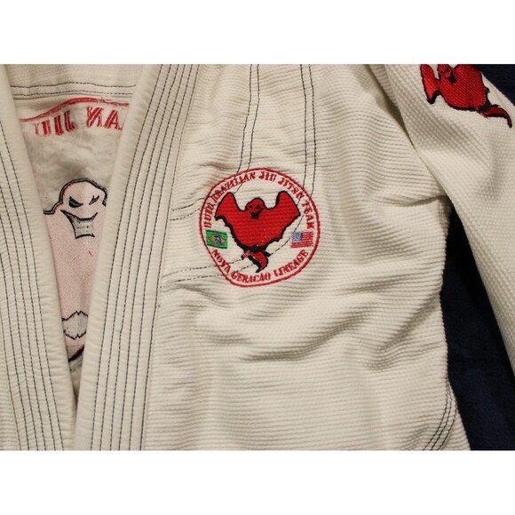 Brazilian Jiu Jitsu BJJ Mens Size A2 White BJJ Martial Arts Ghost Squad EUC - Picture 4 of 12